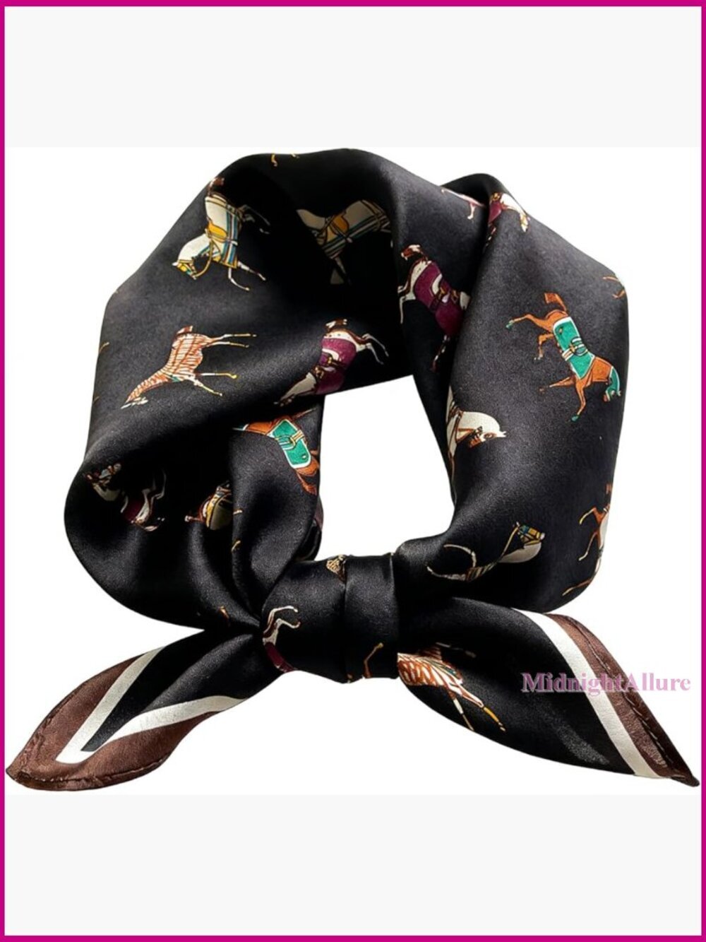 100% Mulberry Silk Square Scarf Lightweight 21in Neckerchief with Gift Box